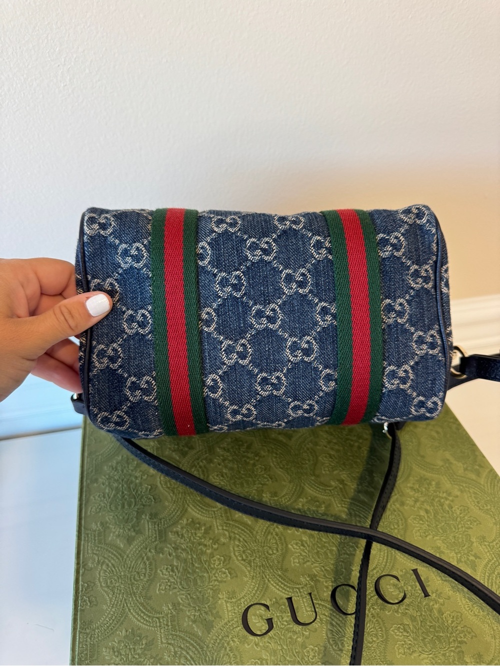 Gucci Denim Crossbody Top Handle Bag - Picture 6 of 7